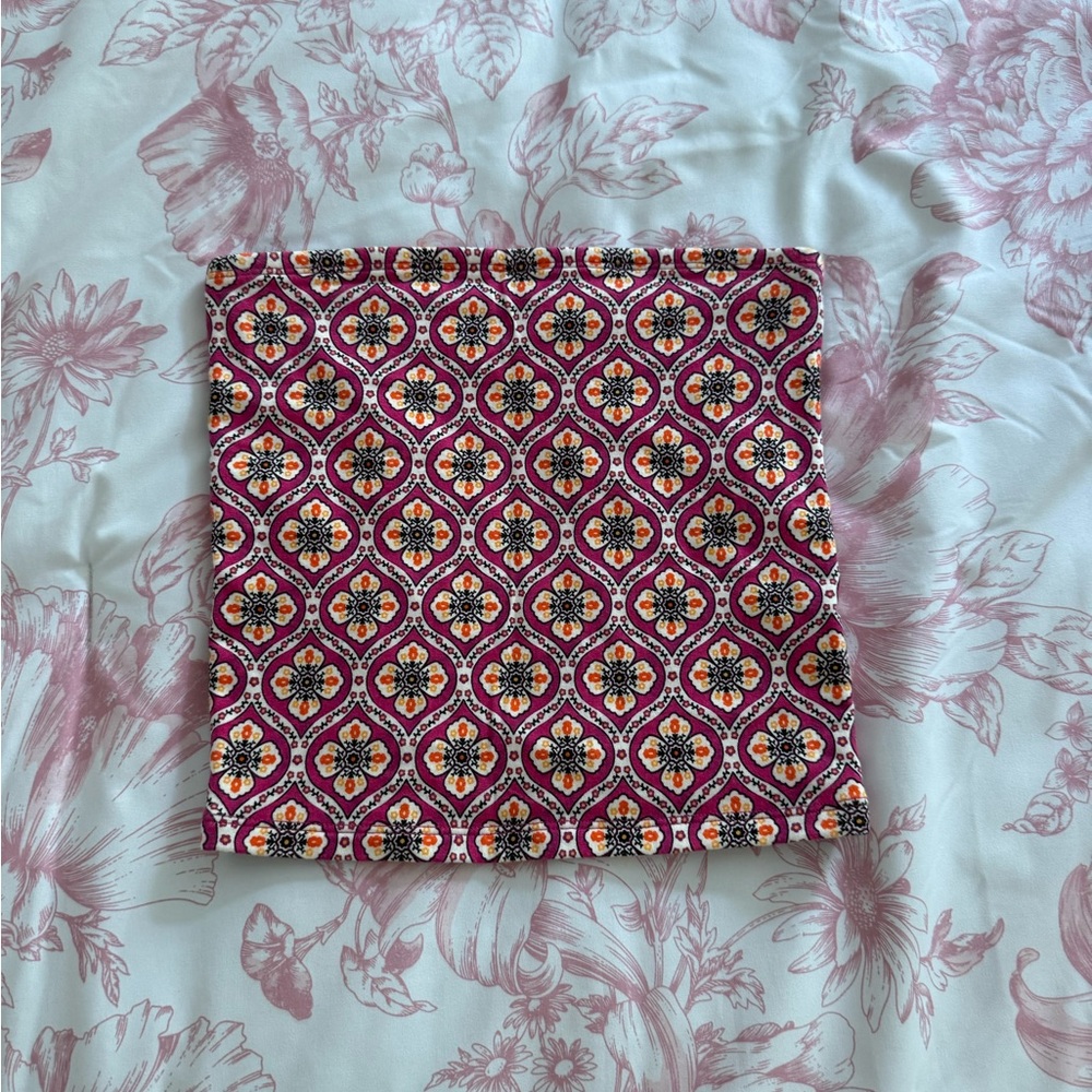 Old Navy Pink and Orange Floral Tube Top